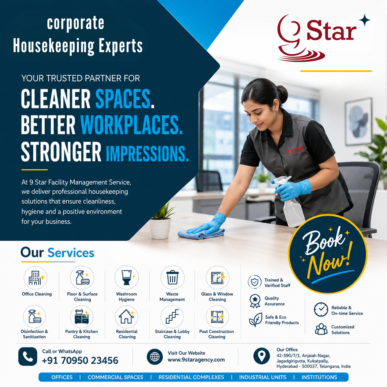 Reliable Business Cleaning and Facility Management Services in Hyderabad
