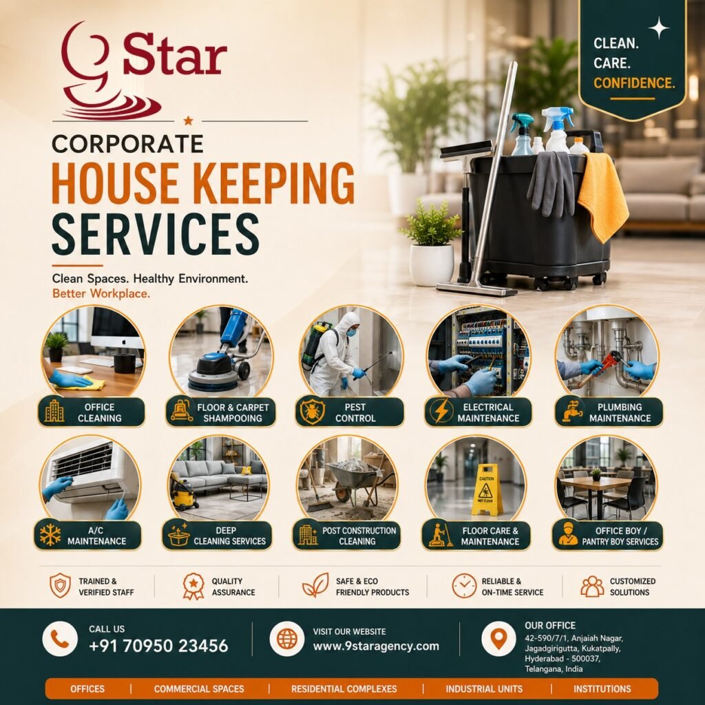 Professional Housekeeping Services in Hyderabad with Trained Staff