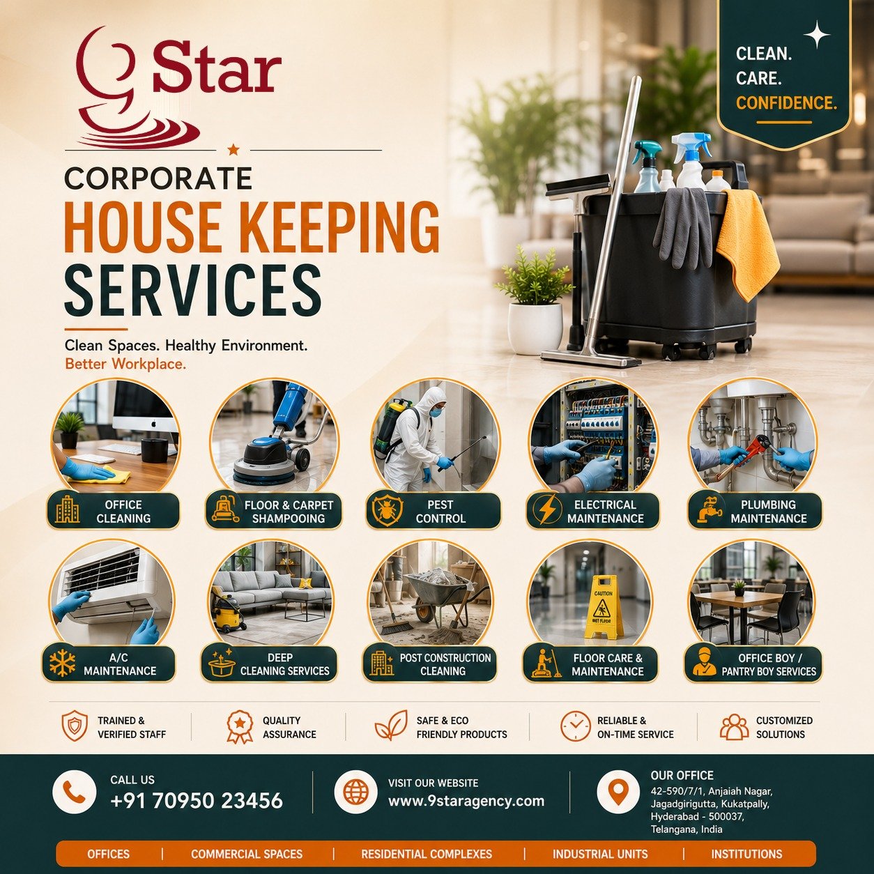 Professional Housekeeping Services in Hyderabad with Trained Staff